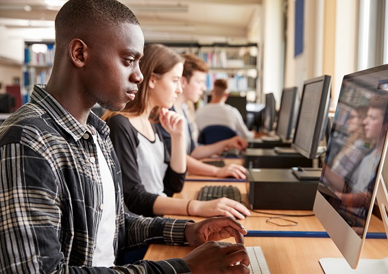 Youth Working at Computers